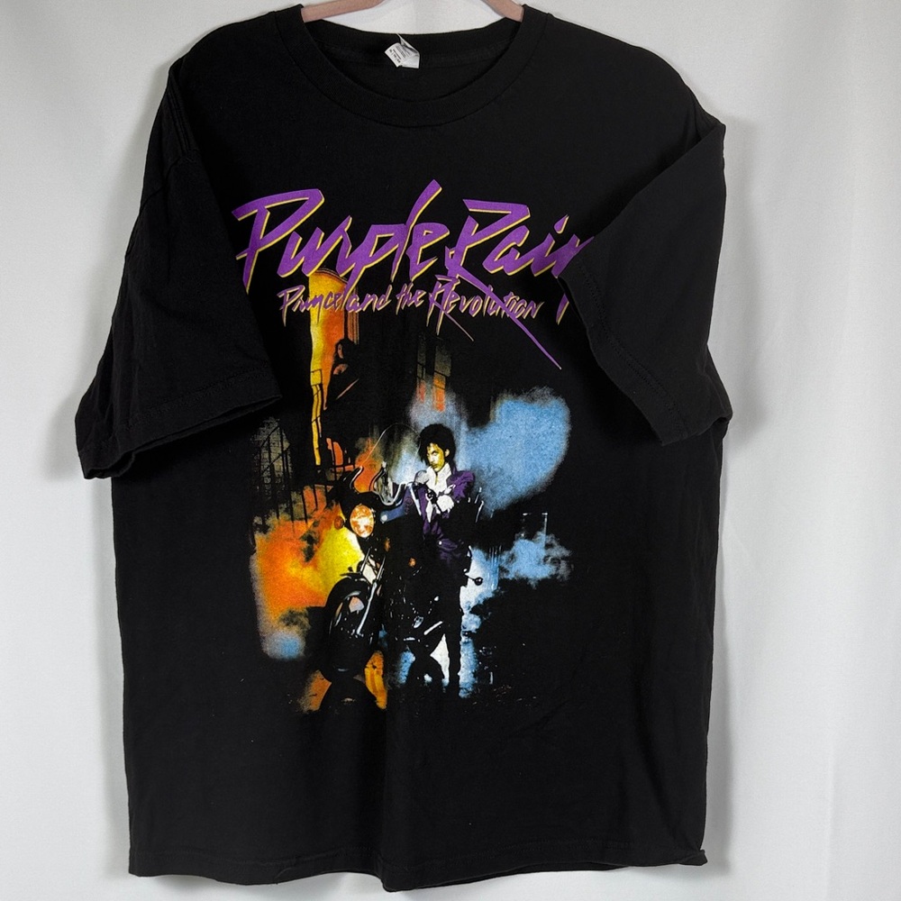 Alstyle Price Purple Rain Graphic Tee - Black